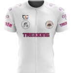 Trekking Bisiklet Forması Beyaz Pembe