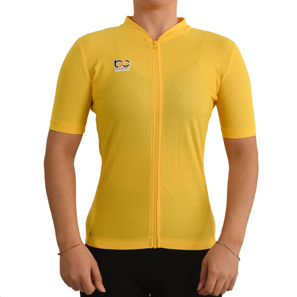 Sarı Kadın Bisiklet Forması